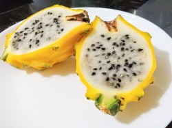 Yellow Pitahaya, From Ecuador and Colombia, juice, sweetness, crunchy.